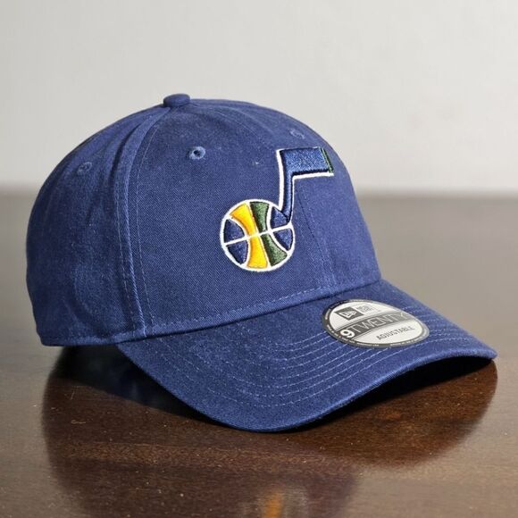 Utah Jazz New Era Dad Hat Cap NBA 9Twenty 920 Adjustable Navy Blue Embroidered - Picture 1 of 12